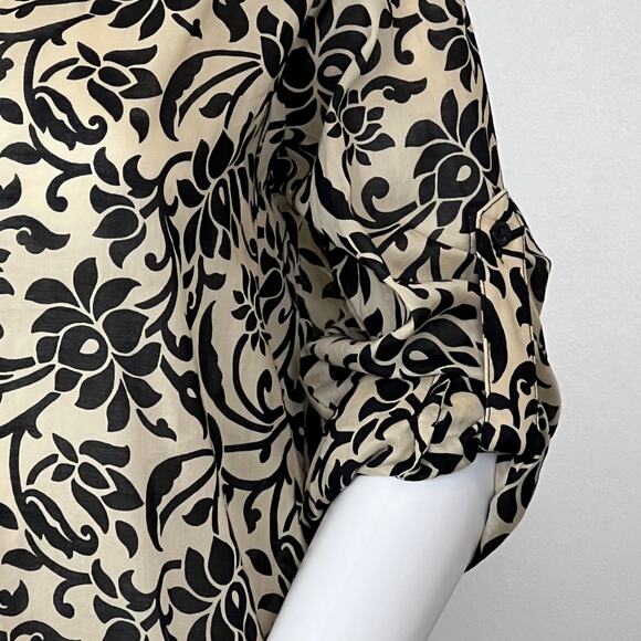 Women's Ralph Lauren Boho Flowy Cinch Waist Floral Tunic Top - Picture 9 of 11
